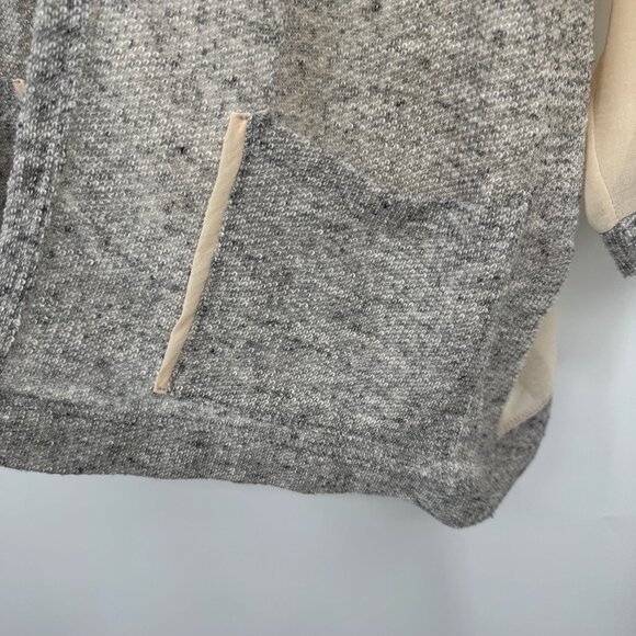 Silence + Noise Urban Outfitters Gray Cream Sheer open Cardigan Sweater woman’s - Picture 6 of 10